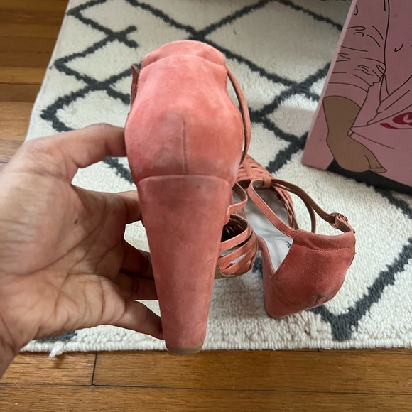 Jeffrey Campbell Pink Suede Laven Platforms Sz 8 - Picture 14 of 16